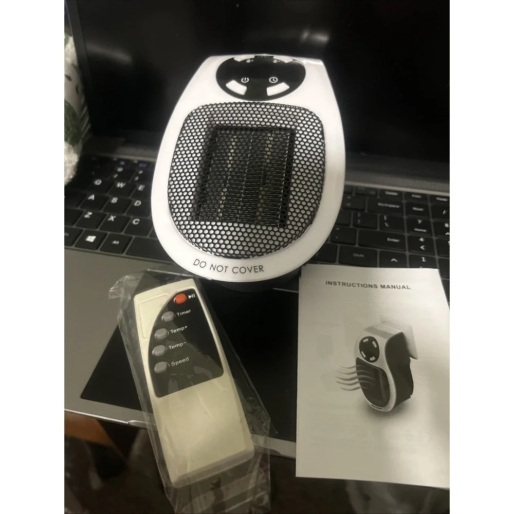 Wall Heater with Remote Control Thermostat Timer Plug-In Space Heater